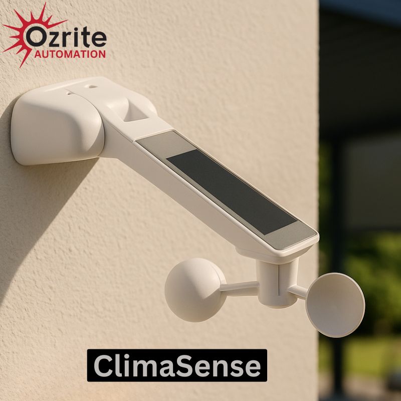ClimaSense Sun and Wind Sensor for Motorised Outdoor Blinds – Automatic Weather Control