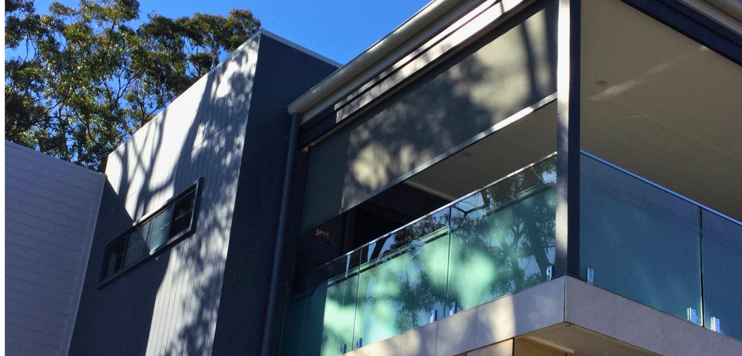 Outdoor blinds on a modern patio – Ozrite Outdoor Blinds Contact Page