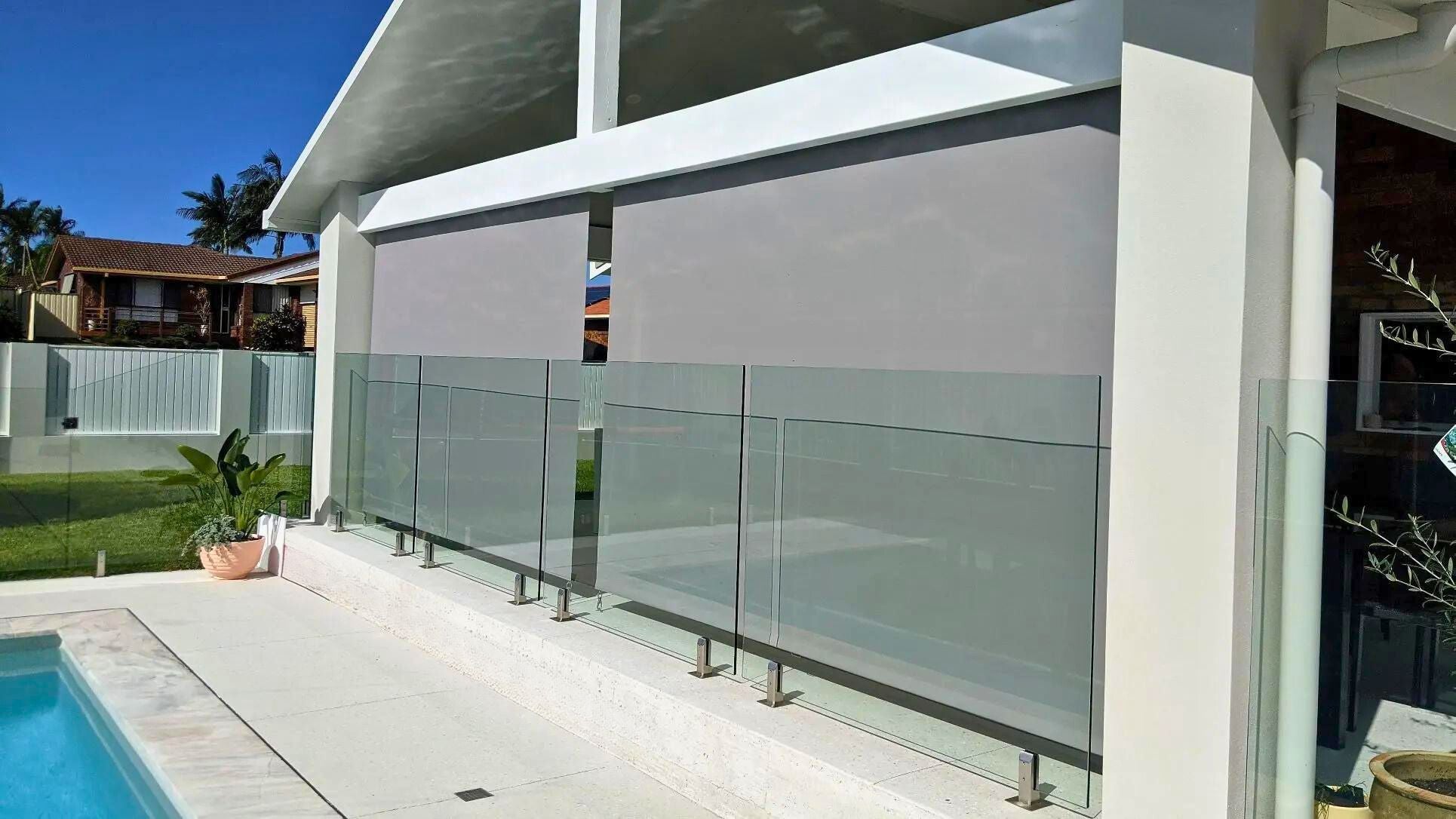 Sun protection and privacy with patio blinds
