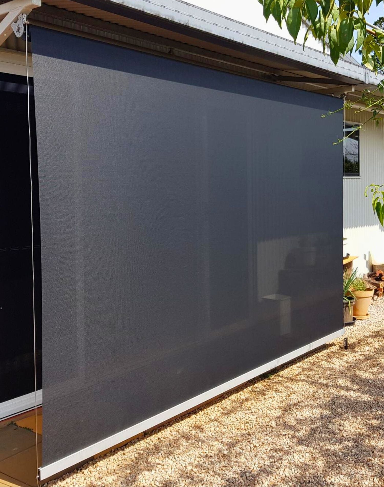 Wire Guide Outdoor Blind  Ozrite – DIY Outdoor Blinds Online