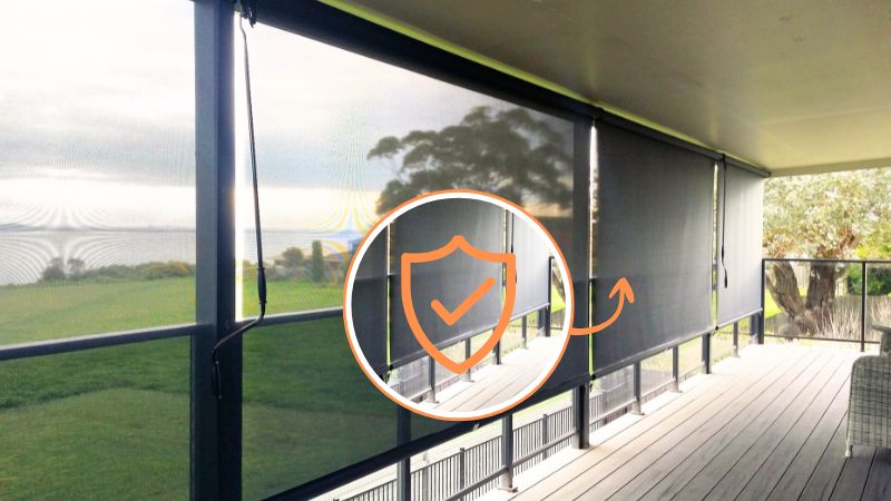 Crank and Clip outdoor blind accessory.