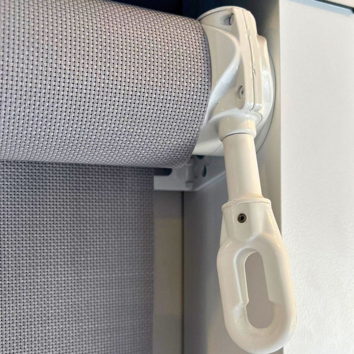 Crank and Clip outdoor blind working part.